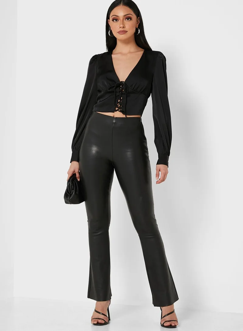 GLAMOROUS Criss Cross Front Top