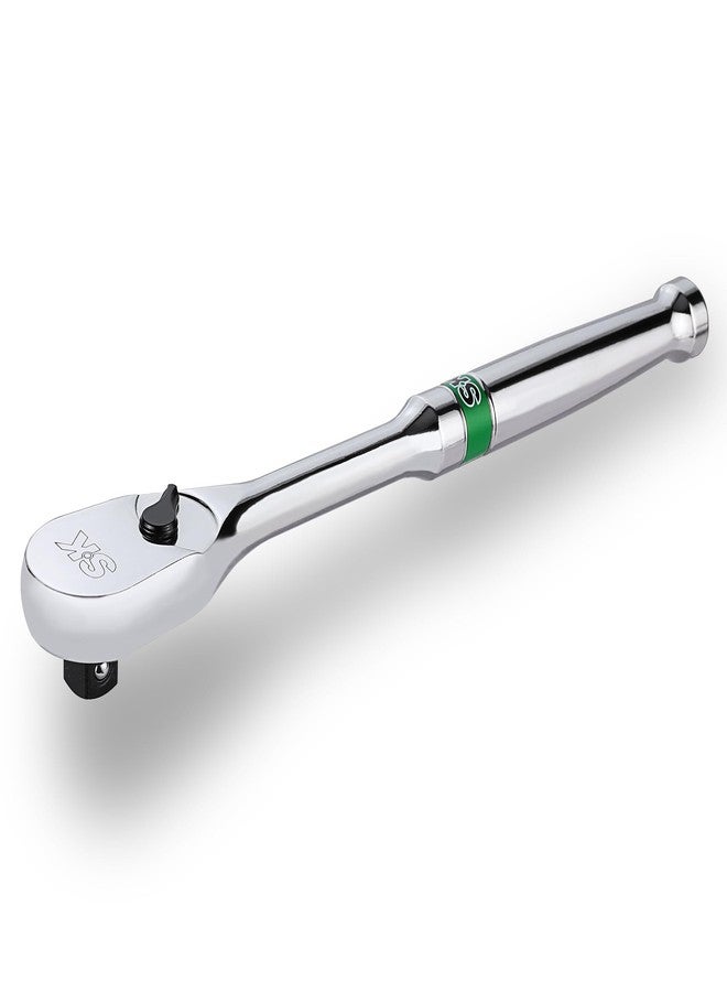 SK 1/4" Drive Ratchet Handle, Pear Head, 90-Tooth Ratchet, Alloy Steel, with Contoured Handle - Image 1