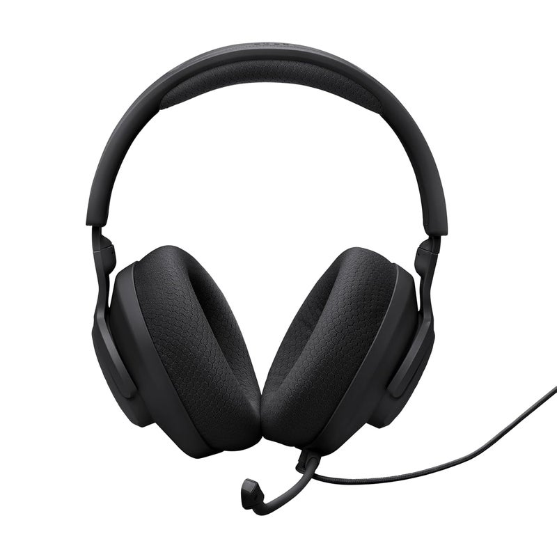 JBL Quantum 100M2 Wired Gaming Headphones, Supports Windows sonic spatial audio, 40mm Realistic Dynamic Drivers, Omnidirectional Detachable Mic, Breathable Memory Foam cushions, PC/Xbox/PS/3.5mm-Black - Image 5