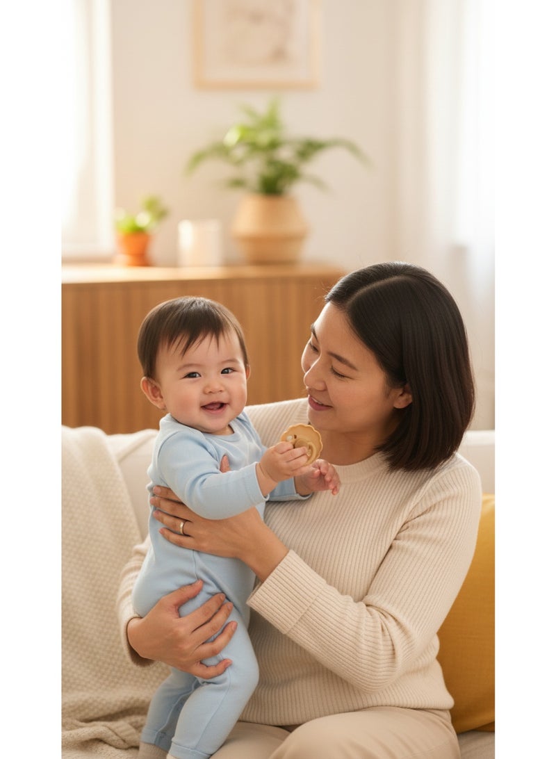 FRIGG Natural Latex Baby Pacifier | Size 1 (0–6 Months) | BPA-Free, Orthodontic Soother | Designed & Made in Denmark - Image 3