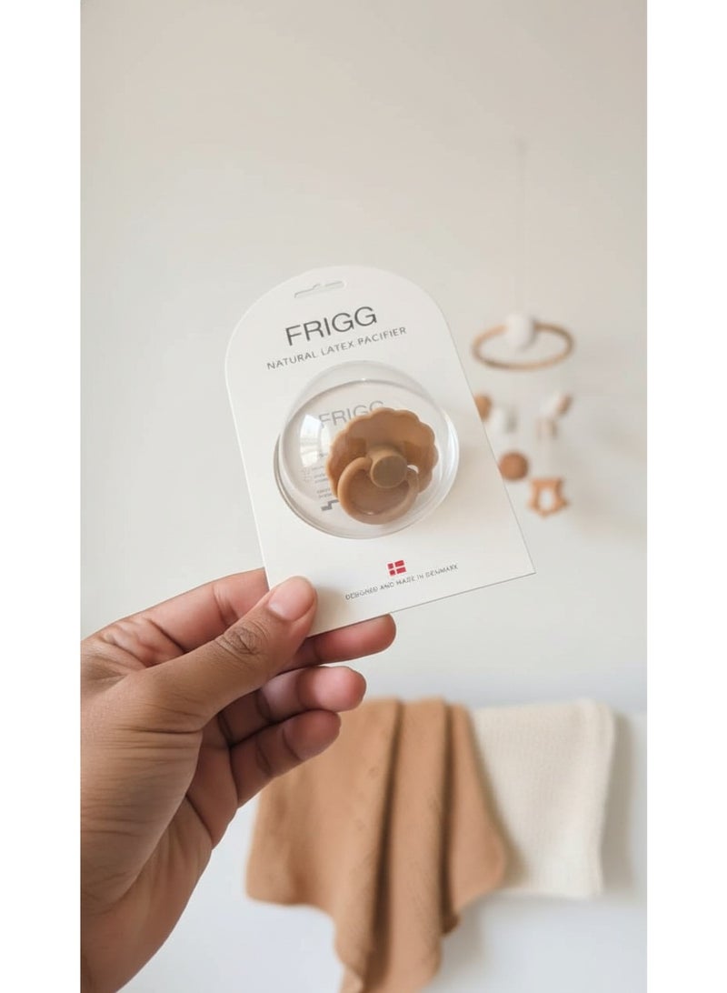 FRIGG Natural Latex Baby Pacifier | Size 1 (0–6 Months) | BPA-Free, Orthodontic Soother | Designed & Made in Denmark - Image 1