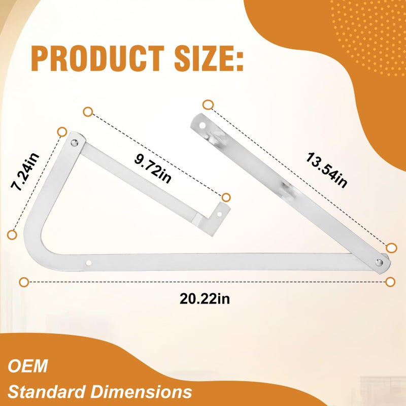 Vanesa 55-1 Attic Ladder Spreader Hinge Arms Compatible with Werner Models Mk 1 Thru Mk 3, A2208 A2210 A2508 A2510 W2208 W2210 W2508 W2510 WH2208 WH2210 WH2508 WH2510 WH3008 WH3010, MFG 2006 and Older - Image 3