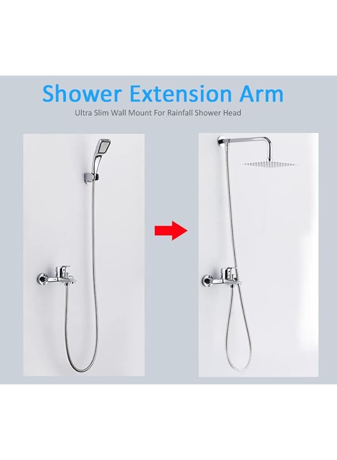 The Bros 40cm Shower Head Extension Arm Wall-Mounted with Universal Connection to Showerheads Stainless Steel Shower Arm for Rain Fixed Showerheads - Image 3