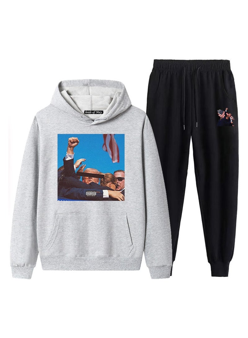 KUYING New Trump Printed Long Sleeved Sports Suit - Image 1