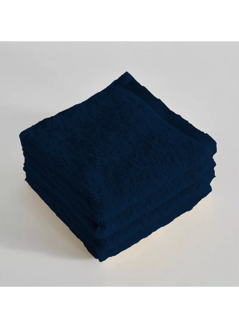 MAXQON Pack Of 10 - Face Towel - 100% Cotton Small Size (30x30cm) Highly Absorbent And Super Durable, Color Dark Blue  - Image 2