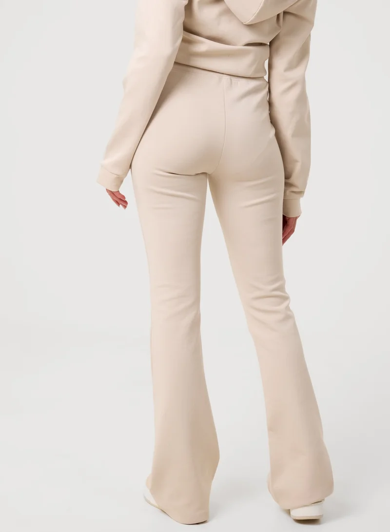 Pink Vanilla Pin Tuck Jersey Flares