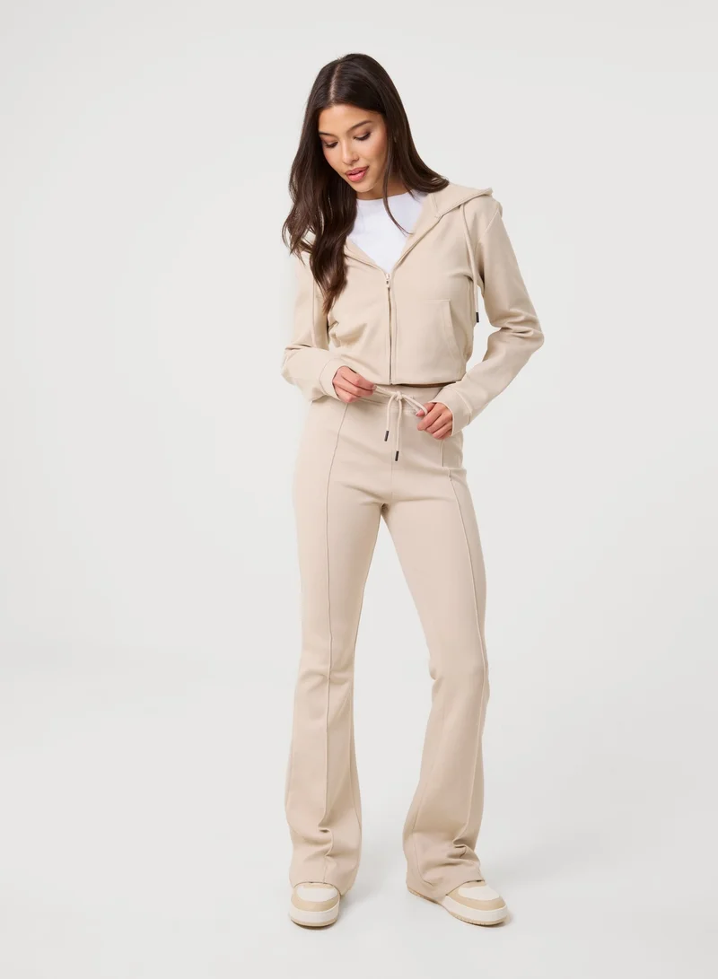 Pink Vanilla Pin Tuck Jersey Flares