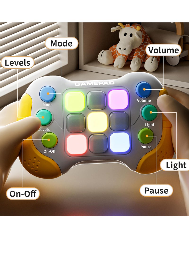 SYOSI 5 Modes Handheld Game for Kids Aldult Pop It Fast Quick Push Button Popper Poppet Game Push Pop Game It Fidget Toys Electric Music Toys Whack a Mole Puzzle Game Machine for Birthday Gifts - Image 2
