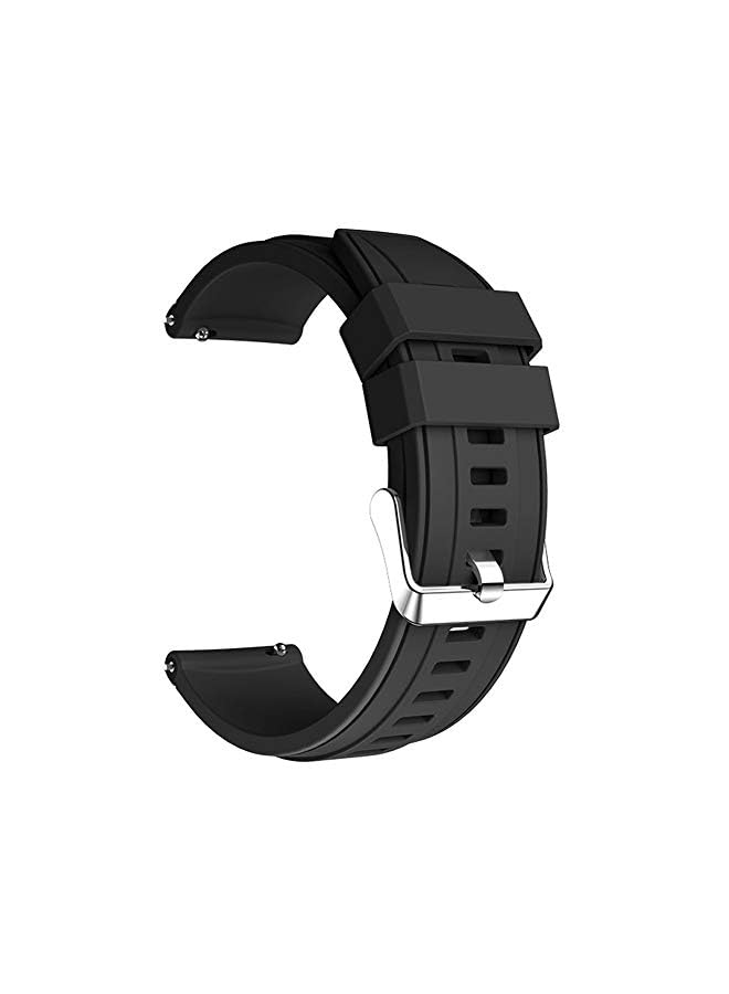 3E سوار رياضي سيليكون ثنائي اللون لساعة هواوي جي تي، (22 مم) أسود - Image 3