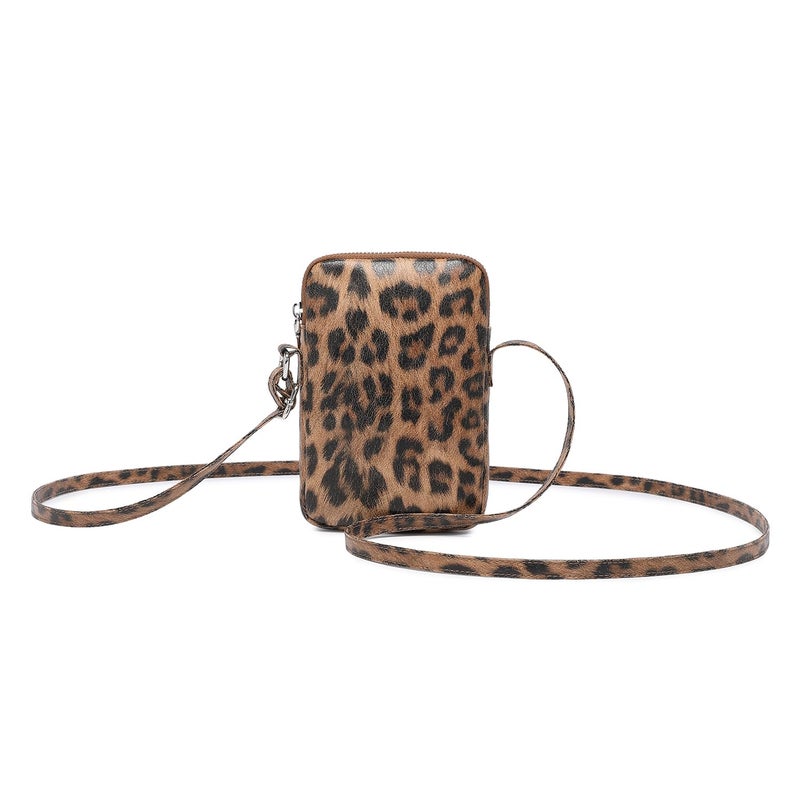 YONBEN PU Leather Small Crossbody Purse Zipper Cell Phone Bag Mini Shoulder Purse Wallet Smart Phone (Sandy/Pu) (PU/Amber) - Image 1