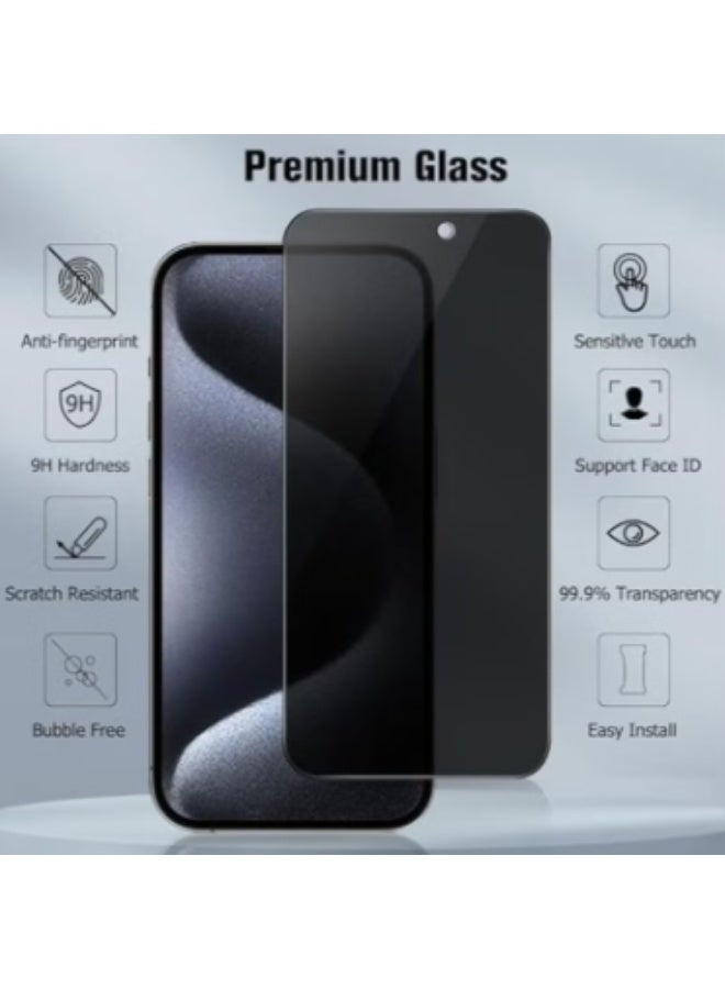 RTZ Privacy Screen Protector for Apple iPhone 15 Pro Max Black - Image 2