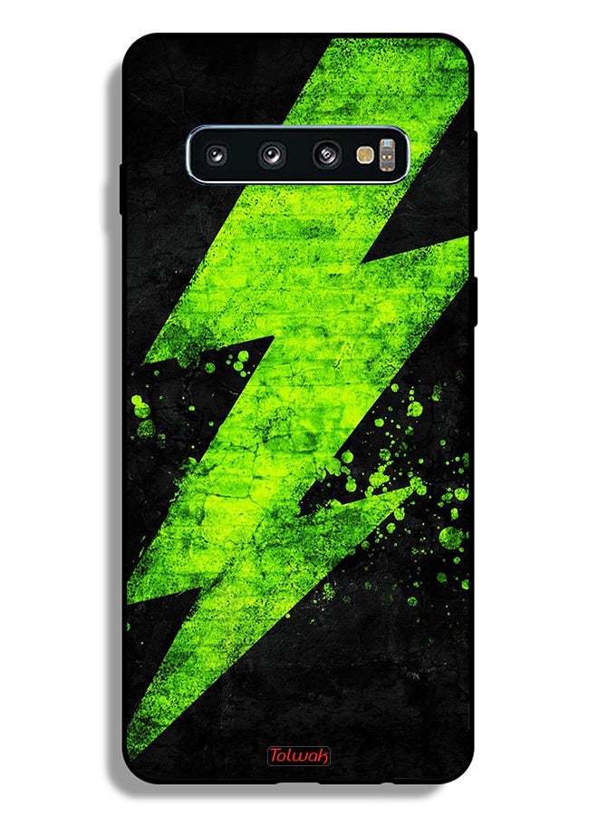 Tolwak Samsung Galaxy S10 Plus Protective Case Cover Electric Pattern - Image 2