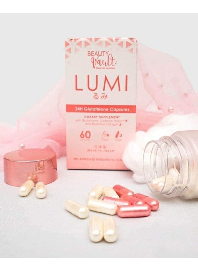 beauty vault lumi glutathione review Beauty Vault Lumi 24H Glutathione Capsules By Beauty Vault (60 Capsules) |  Best Price KSA
