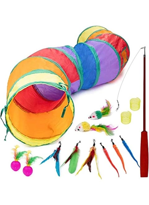 Mumoo Bear Cat Toys Kitten Toys Interactive Cat Toy Value Set 14 Pack Fluffy Mouse Mice For Kitten Kitty