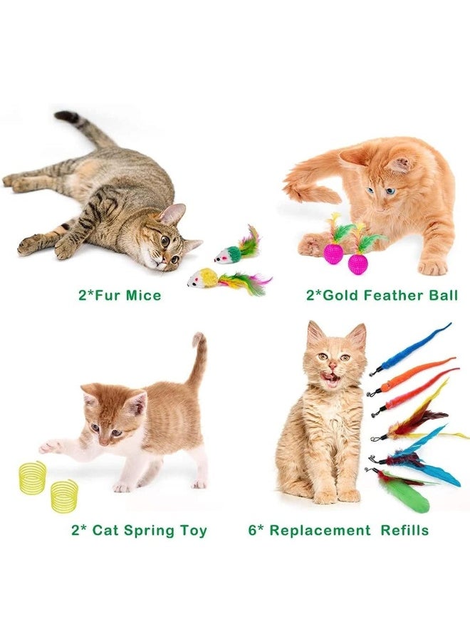 Mumoo Bear - Mumoo Bear Cat Toys Kitten Toys Interactive Cat Toy Value Set 14 Pack Fluffy Mouse Mice For Kitten Kitty - Image 1