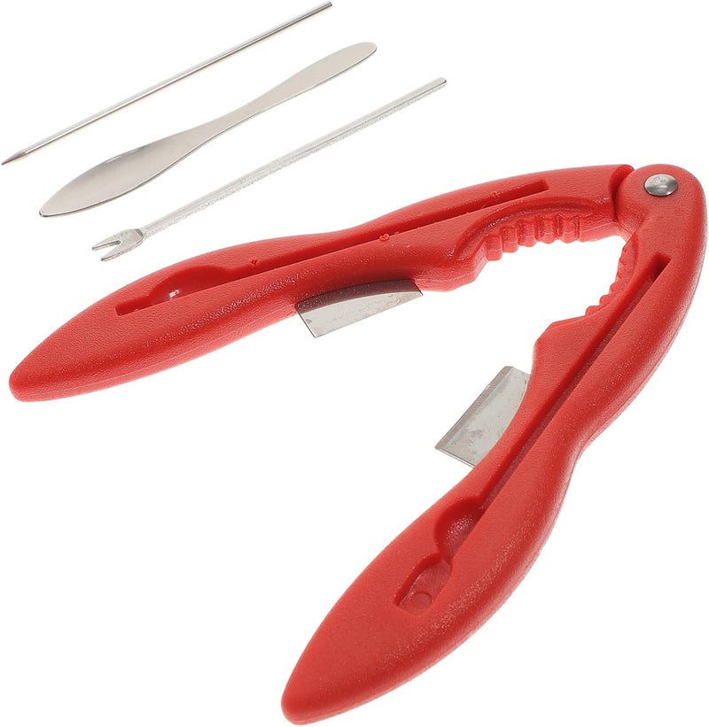 Garneck 1set Stainless Steel Crab Eating Tool Ergonomic Seafood Crackers Crab Forks and Scoops for Easy Shellfish Enjoyment Labor-saving Utensils for Home and Parties - Image 1