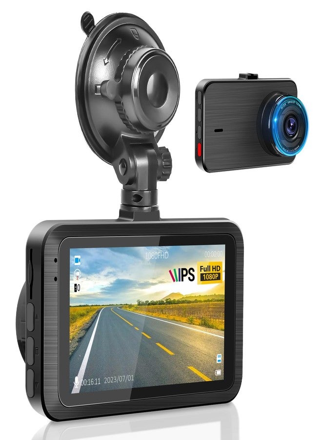 NHOPEEW Dual Dash Camera for Car - 3 Inch 1080P IPS Touchscreen Car Camera - G-Sensor/Loop Recording / 24H Parking Monitor / 150° Wide Angle/Night Vision/Exposure Compensation/Support TF Card - Image 1