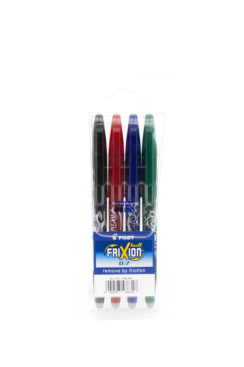 PILOT FriXion Erasable Pen Assorted Ink Color0.7 mm Ballpoint 4 Pieces