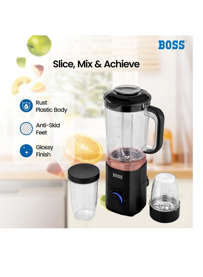 BOSS BOSS Nutri Neo 800W Juicer/Mixer/Grinder/Smoothie Maker, 3 Unbreakable Jars, 2 Blade Set - Wet & Dry, Rose Gold, 2 Year Warranty  - Image 2