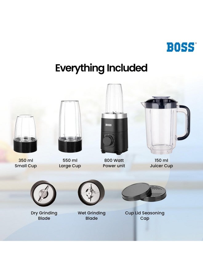 BOSS BOSS Nutri Neo 800W Juicer/Mixer/Grinder/Smoothie Maker, 3 Unbreakable Jars, 2 Blade Set - Wet & Dry, Rose Gold, 2 Year Warranty  - Image 4
