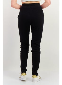 KANGOL Women Regular Fit Textured Sweatpants, Black  - Image 2