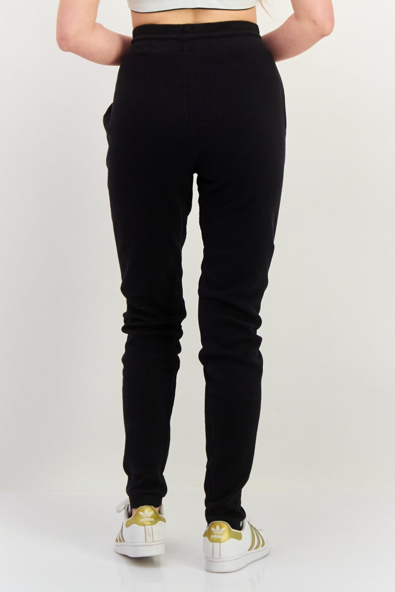 KANGOL سروال رياضي منسوج للنساء بتصميم عادي، أسود - Image 2