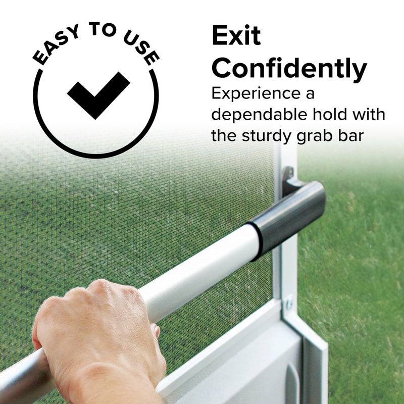 Camco Camper/RV Screen Door Cross Bar - Protects The Screen Door & Allows for Easier Exit from Travel Trailer - Adjusts from 21-5/8-Inches to 28-5/8-Inches (42183) - Image 3