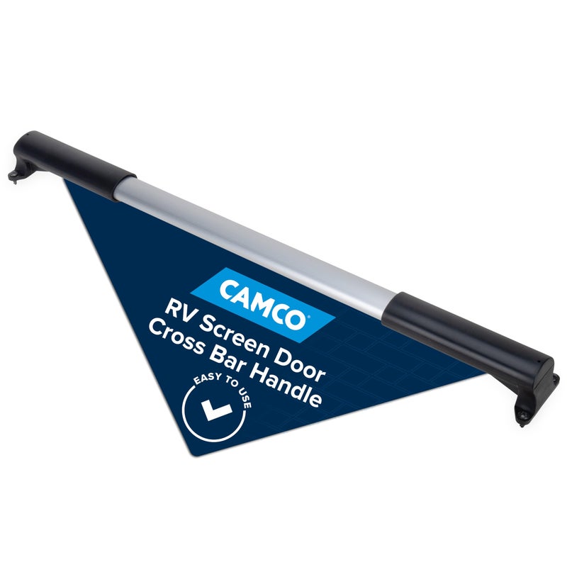 Camco Camper/RV Screen Door Cross Bar - Protects The Screen Door & Allows for Easier Exit from Travel Trailer - Adjusts from 21-5/8-Inches to 28-5/8-Inches (42183) - Image 1