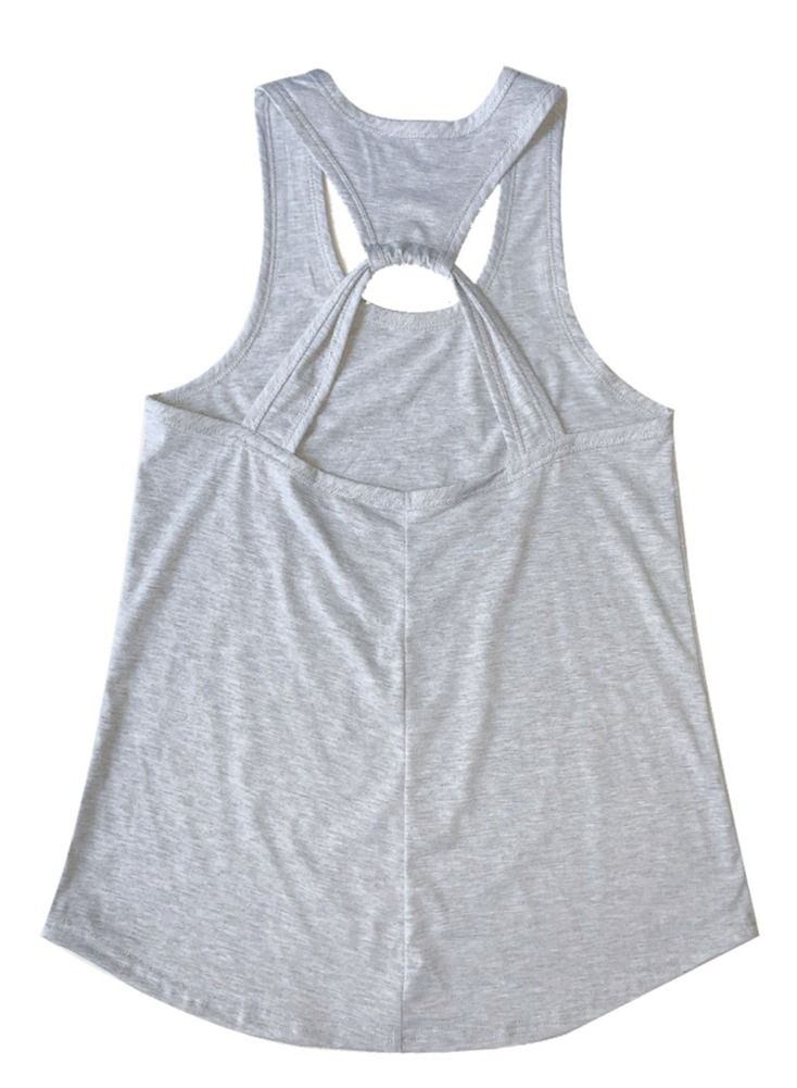 Loquat Women's Loose Hollow Sports Vest Grey - Image 2
