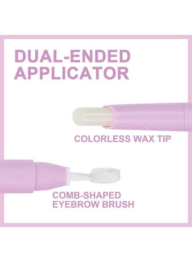 Music Flower Eyebrow Wax - Brow Wax with Brush, Clear Waterproof Long Lasting Eyebrow Wax Pen for Feathered Fluffy Brow Shaping Styling Makeup Pencil - Image 2