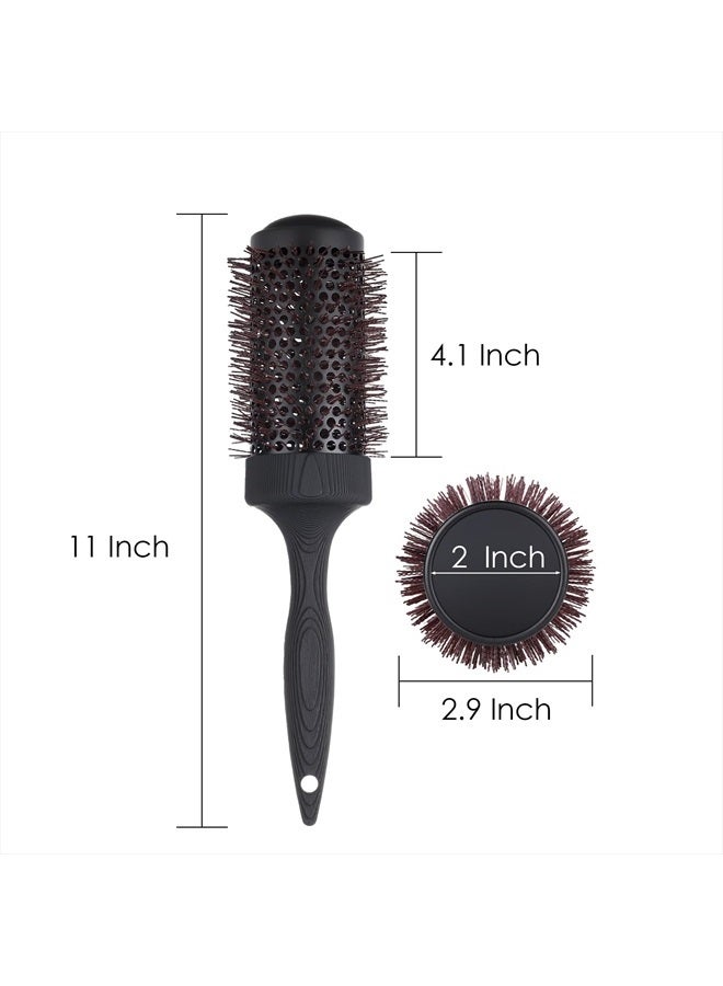 Perfehair Large Ceramic Round Brush for Blow Drying, 2.9 Inch Ionic Thermal Barrel Hairbrush for Women Blowout, Styling, Curling, Smoothing, Straightening Medium to Long Wavy or Curly Hair - Image 2