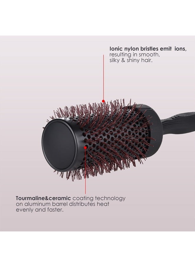 Perfehair Large Ceramic Round Brush for Blow Drying, 2.9 Inch Ionic Thermal Barrel Hairbrush for Women Blowout, Styling, Curling, Smoothing, Straightening Medium to Long Wavy or Curly Hair - Image 4