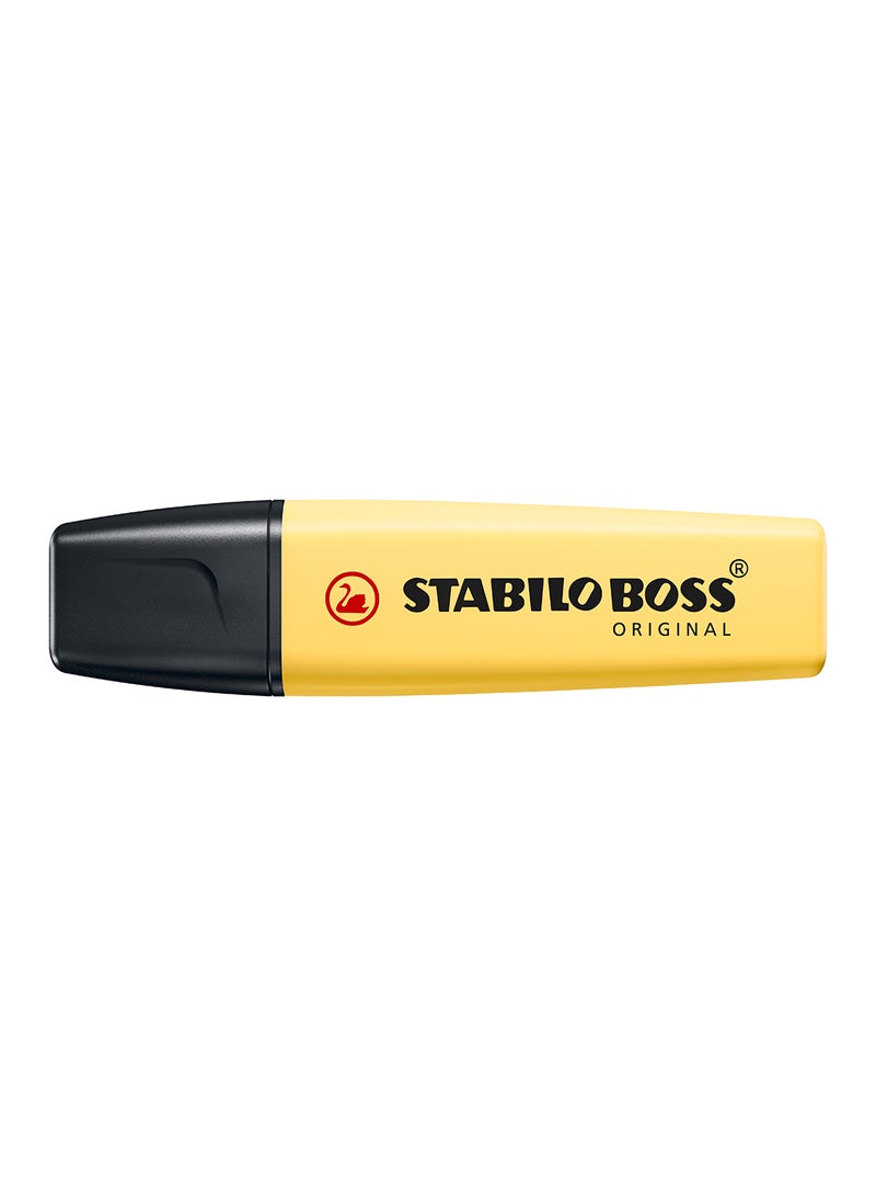 STABILO Boss Original Highlighter in Pastel Yellow Color , for Journal Planner , Marking Dictionary, Note Taking , Pack of 10 Pens  - Image 1