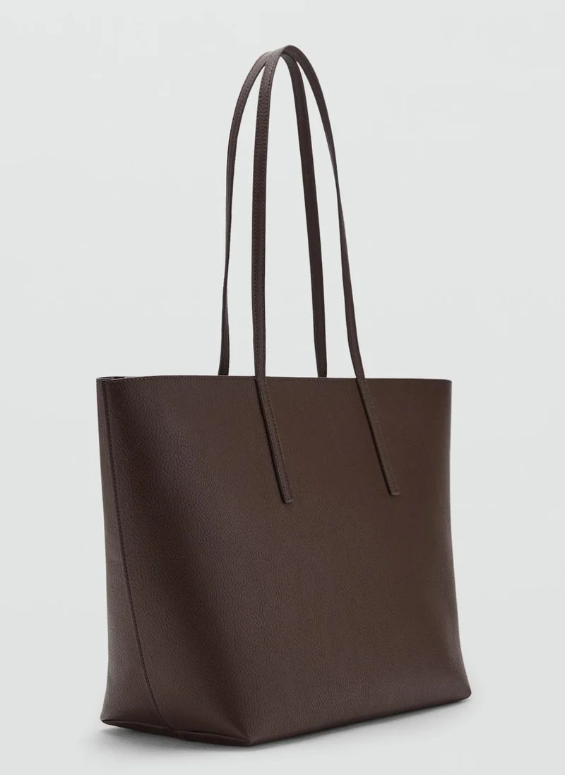 MANGO Shopper bag with double handle