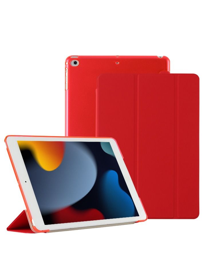 Loquat Protective Tri-Fold Case Cover For iPad red