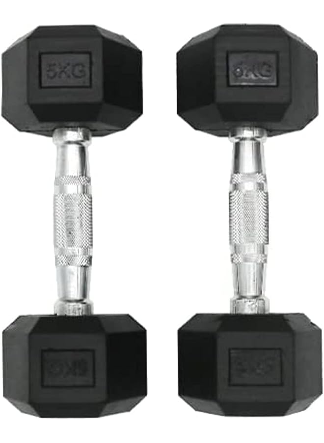 TA SPORT Hex Vinyl Dipping Dumbbell 5Kg*2Pc Db2121 @Fs