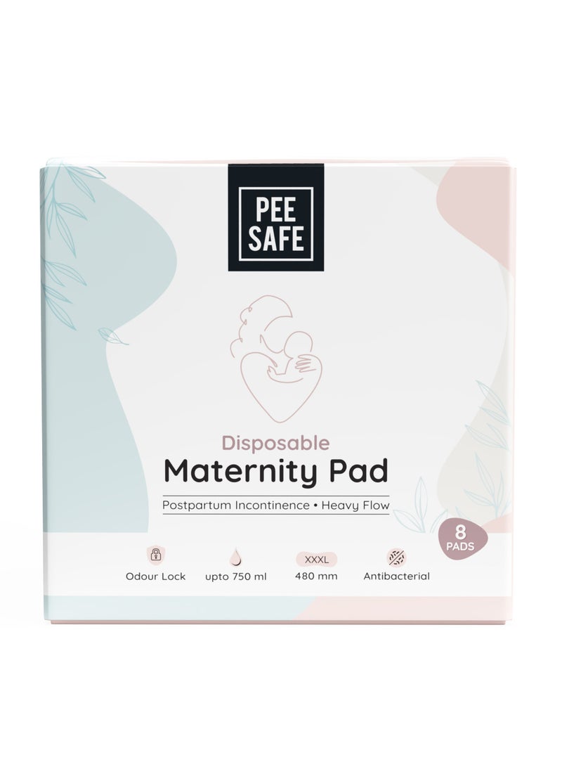 بيساف بي سيف فوط صحية بعد الولادة، فائقة النعومة ومضادة للتسرب بجوانب مرنة، مضادة للبكتيريا، تمتص حتى 750مل من السوائل، XXXL 480 ملم – 8 فوط - 3 قطع - Image 3