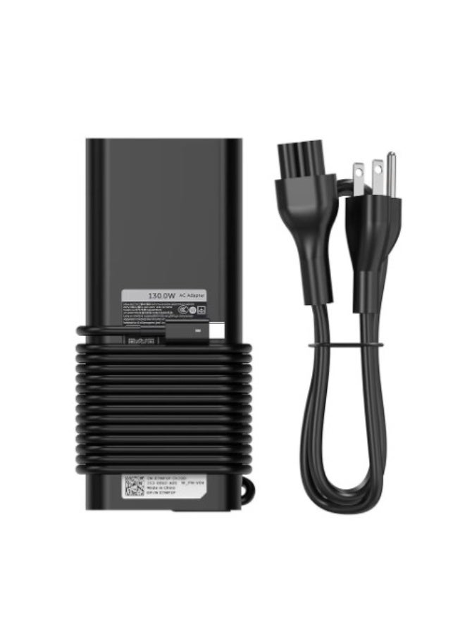 Terabyte Replacement Dell 130W Laptop Charger USB C Slim AC Power Adapter for Dell Xps 17,Precision 5550 5530 2in1,XPS 15 2in1 9575，DA130PM170 HA130PM170 0K00F5 K00F5 0M0H25 M0H25 - Image 1