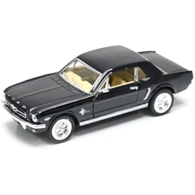HENGULUS 1964 1/2 FORD MUSTANG IN BLACK DIECAST 1:36 SCALE BY - Image 4
