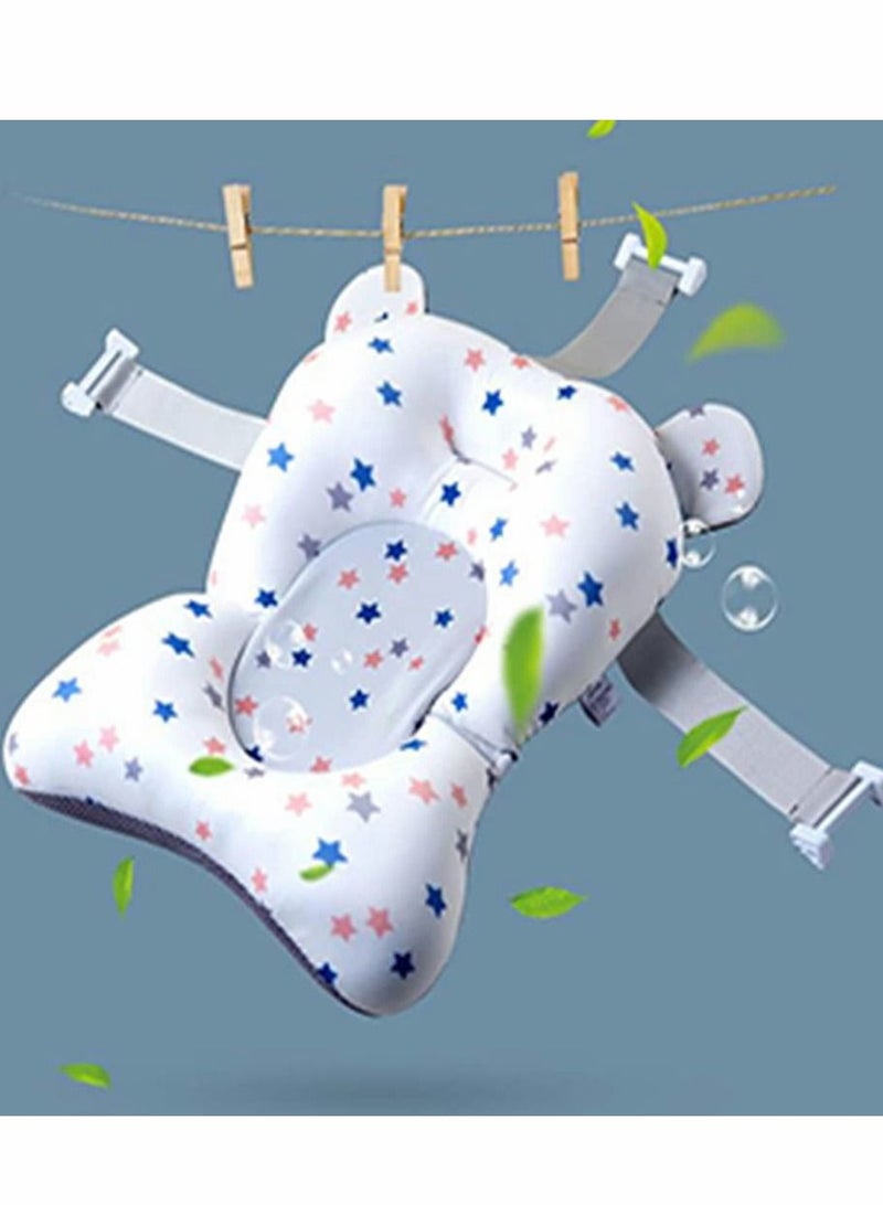 Excefore Baby Bath Cushion Pad ONLY, Newborn Bath Bed Adjustable Baby Shower Mat Non-Slip Soft Padded Infant Bathtub Support Foldable Baby Bath Seat Back Pillow Infant Bather Floating Pad, 0-12 M, NO Bathtub - Image 3