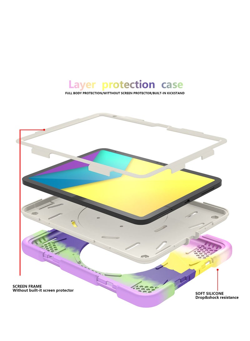 GULFLINK Rugged Heavy Duty Protective Case  for ipad 10th 10.9 inch 2022（A2757/A2777）Colorful purple - Image 3