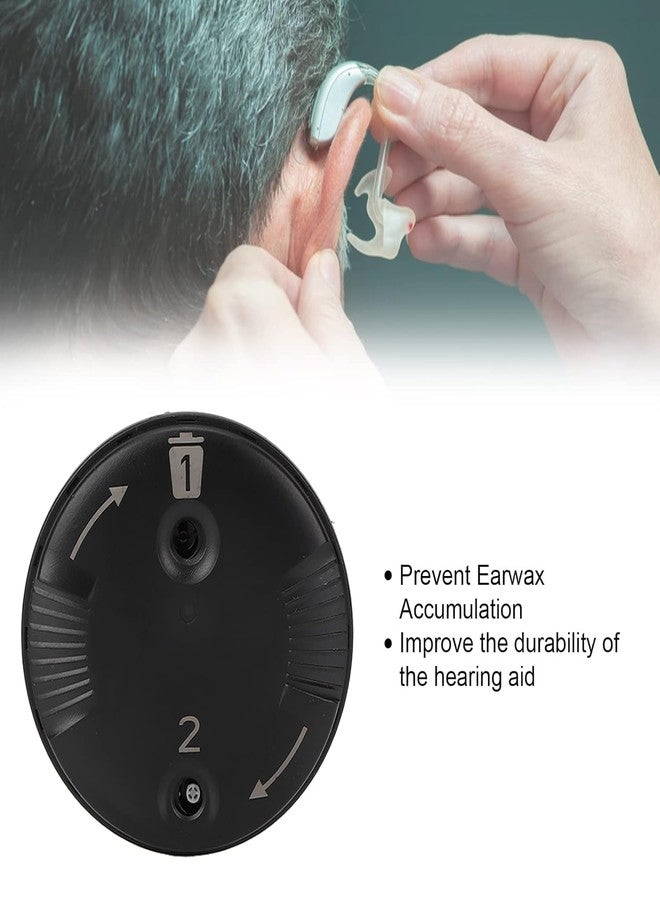 VATS Cerushield Disk Hearing Aid Ear Wax Guard, Cerumen Filter Baffle Accessory for Phonak Hearing Aid - Black - Image 2