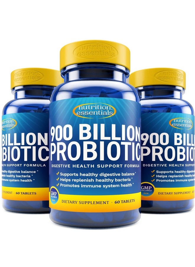 Nutrition Essentials - ?????? Probiotics For Women And Men With Prebiotic Fiber And Natural Lactase Enzyme For Digestive Health 62% More Stable Probiotic For Gut Health Support Usa Made Vegan Formula Blend - Image 1