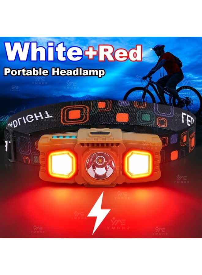 XPE 2COB USB Rechargeable Headlamp 5 Modes 180 Adjustable Brightness Outdoor Camping - Image 2