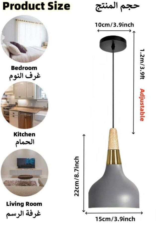 Optico Pendant Ceiling Lights, 3Pcs Chandelier Decor Lamps Hanging Ceiling Lights with 3-Color Lights Indoor Lighting Hanging Lamps with Adjustable Cord for Living Room Bedroom Kitchen Restaurant Hallway  - Image 2