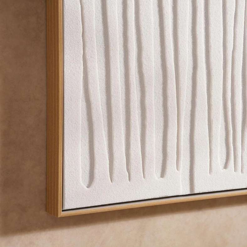 Pan Home Isadora Hand Painted 3D Wall Art - Beige - Image 3