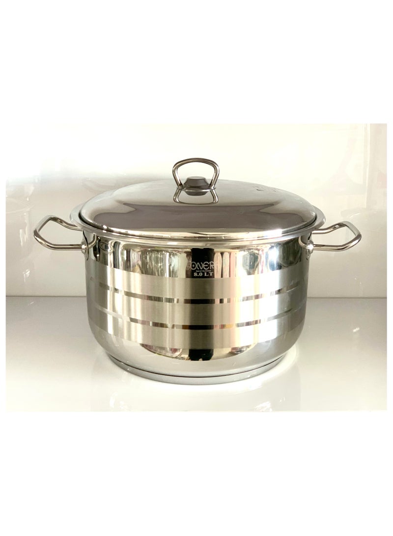 Bonera Masterchef Deep Pot 26cm - 8 Litre - 18/10 Cr-Ni Stainless Steel - Image 2