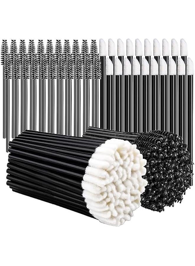 Generic Mascara Wands, Disposable Mascara Wand 200pcs, Lip Applicators Disposable Mascara Makeup Applicator Lipgloss Lip Brush Mascara Brush Lipstick Tester Wands Black  - Image 1