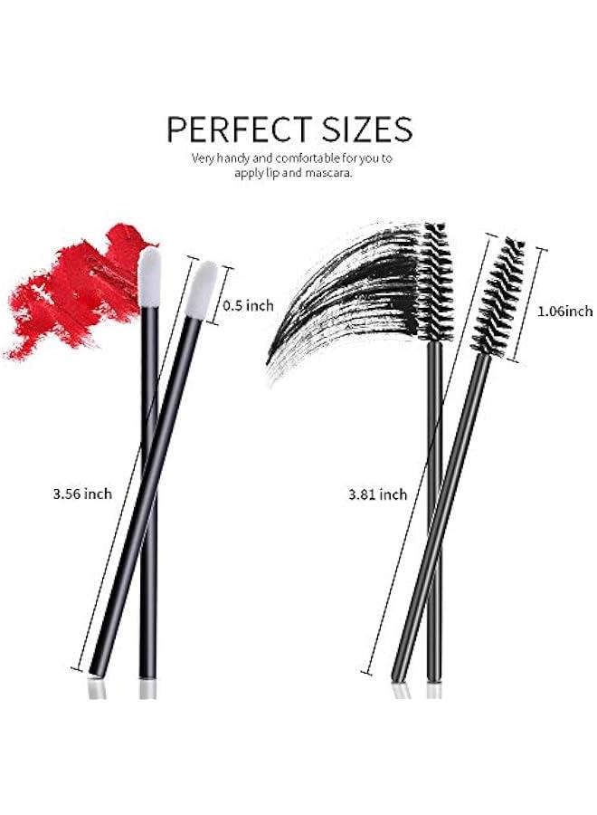 Generic Mascara Wands, Disposable Mascara Wand 200pcs, Lip Applicators Disposable Mascara Makeup Applicator Lipgloss Lip Brush Mascara Brush Lipstick Tester Wands Black  - Image 2