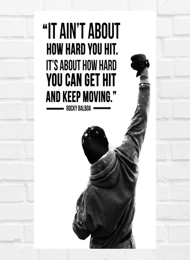 GRAY WALL Good Hope Rocky Balboa Movie Motivational Quote Poster (12 x18 Inch) For Room Office wall decor home Decor bedroom living room Gift Paintings Hostel Boys Girls - Image 1